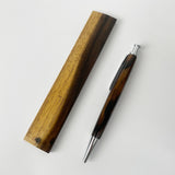 【黒柿】 ボールペン&線引きセット