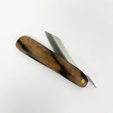 【黒柿】折りたたみナイフ(オイル仕上げ)