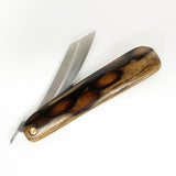 【黒柿】【上杢】肥後守ナイフ 折りたたみナイフ(拭き漆)現品のみ