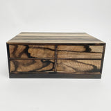 【黒柿】二段引き出し(A4クリアファイルサイズ)