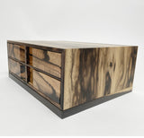 【黒柿】二段引き出し(A4クリアファイルサイズ)