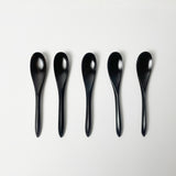 【黒柿】【真黒】壱乃匙(小) 拭き漆仕上げ