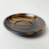 【黒柿】【上杢】茶托 3.5寸(10.5cm)1客