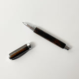 【黒柿】 ボールペン 【グラデュエイト】(キャップ式水性ローラーボールペン)