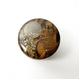 【特上杢】【黒柿】蒔絵 中棗 (現品限り)