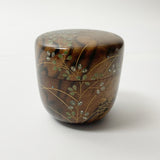 【特上杢】【黒柿】蒔絵 中棗 (現品限り)