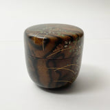 【特上杢】【黒柿】蒔絵 中棗 (現品限り)