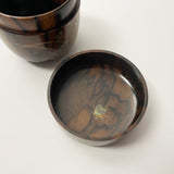 【特上杢】【黒柿】蒔絵 中棗 (現品限り)