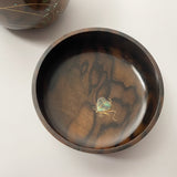 【特上杢】【黒柿】蒔絵 中棗 (現品限り)