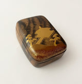 【上杢】【黒柿】文庫型香合 浮御堂(現品限り)