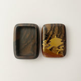 【上杢】【黒柿】文庫型香合 浮御堂(現品限り)