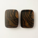 【上杢】【黒柿】文庫型香合 浮御堂(現品限り)