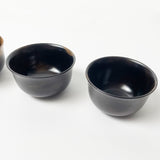 【真黑】【黒柿】ぐい呑み 端反