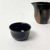 【真黑】【黒柿】ぐい呑み 端反