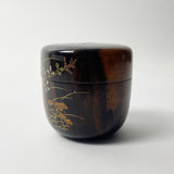 【黒柿】蒔絵 中棗 (現品限り)