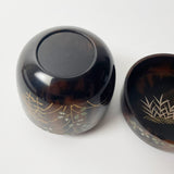 【黒柿】蒔絵 中棗 (現品限り)