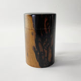 【上杢】【黒柿】茶筒 大(現品限り)