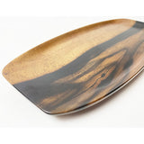 【黒柿】 舟形トレイ 中