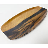 【黒柿】 舟形トレイ 中