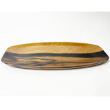 【黒柿】 舟形トレイ 中