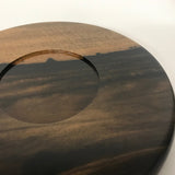 【黒柿】丸盆(φ270mm)