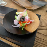 【黒柿】名月 茶托4寸(Φ約120mm) /銘々皿