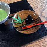 【黒柿】椿皿4寸(φ約120mm)