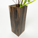 【黒柿】正方花入