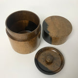 【黒柿】茶筒 中 平