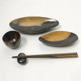 【黒柿】ゆらり鉢 中