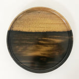 【黒柿】丸盆(φ270mm)