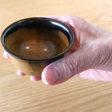 【黒柿】ぐい呑み 端反