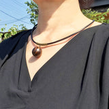 【黒柿】チョーカー 丸