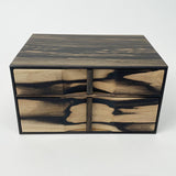 【黒柿】二段整理箱