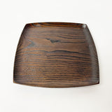 【栗】正方プレート 漆