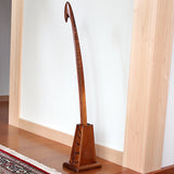 【けやき】【拭漆】靴べらスタンドセット