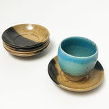 【黒柿】茶托 3寸(9cm)1客