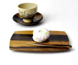 【黒柿】銘々皿 胴張 (1客)