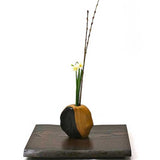 【黒柿】天然花入 円