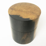 【黒柿】茶筒 中 平