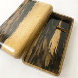 【黒柿】くり抜き硯箱(小)