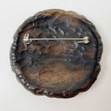 【黒柿】ブローチ コスモス