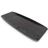 【栗】舟形盛器 漆