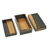 【黒柿】二段箱(几帳面)