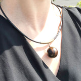 【黒柿】チョーカー 丸