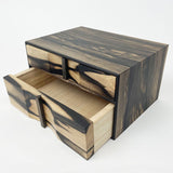 【黒柿】二段整理箱