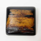 【黒柿】ブローチ スクエア