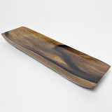 【黒柿】舟形トレイ(脚付き)