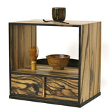 【黒柿】山水小棚<引出し付き>