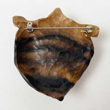 【黒柿】ブローチ 山帰来